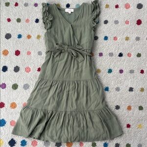 Walking on Sunshine Ruffle Sleeve Dress